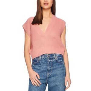 Susana Monaco Mohair V Neck Sweater Vest NEW NWT